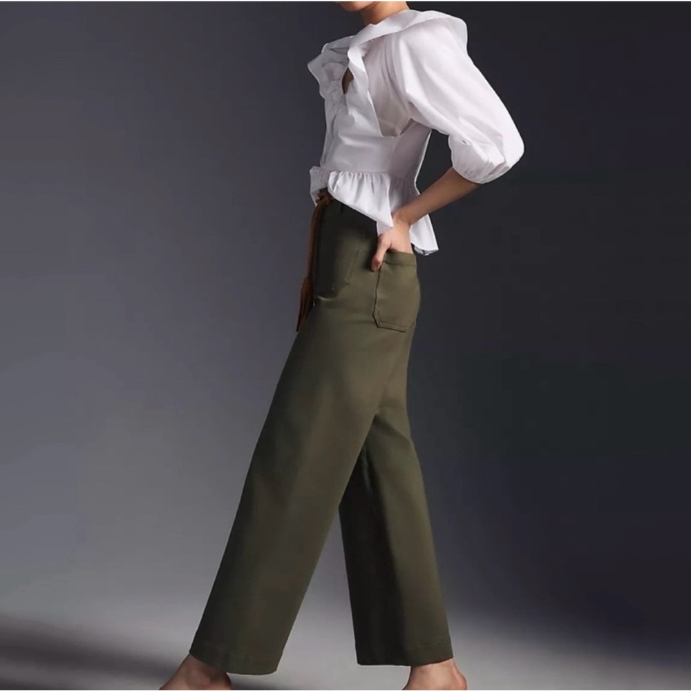 Maeve Khaki Wide Leg Pants